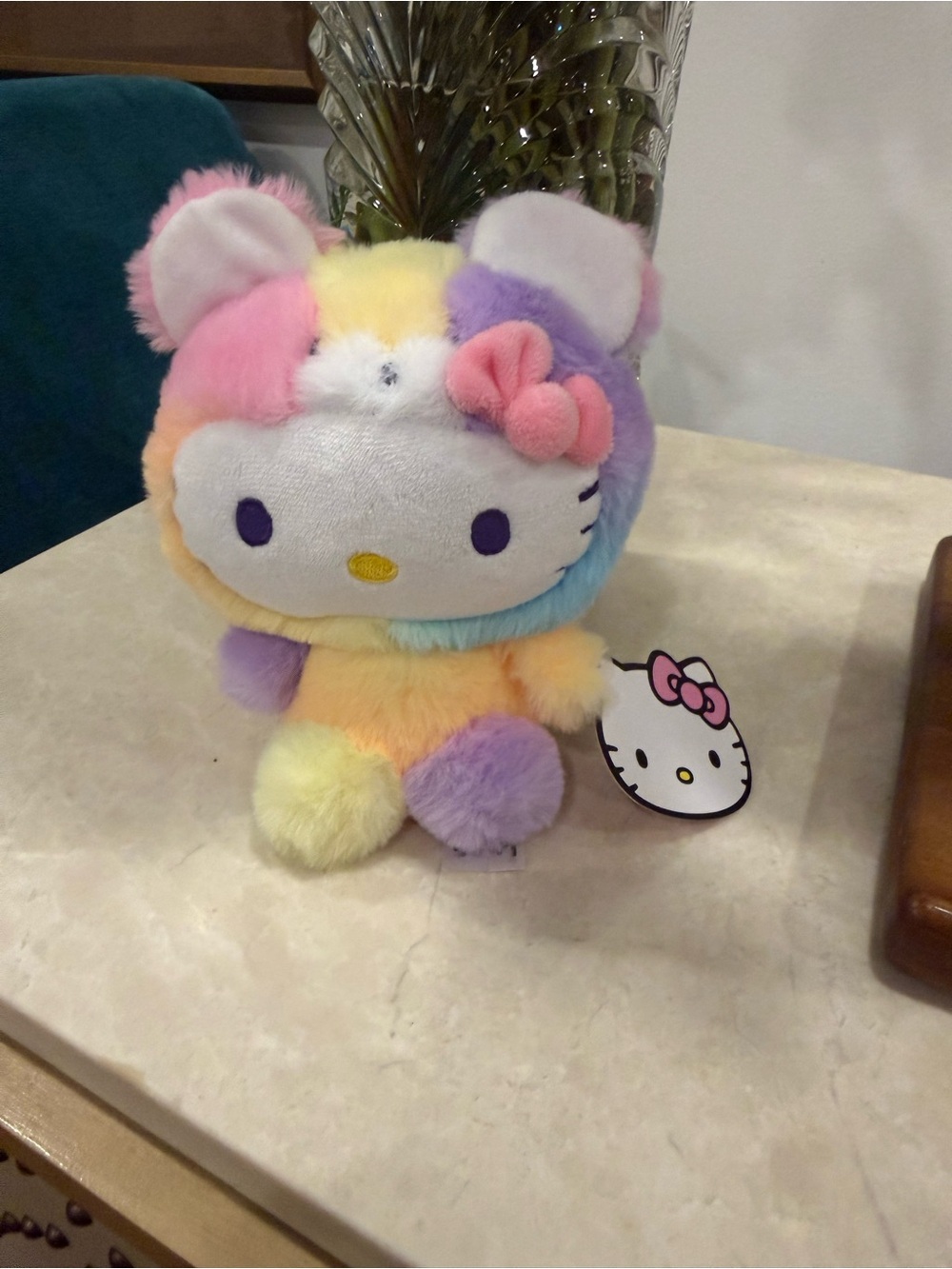 Hello Kitty Pastel Rainbow Sherbert Plush Toy -  6.5 inch